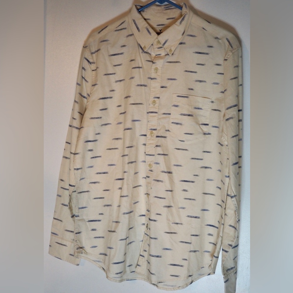 American Eagle Outfitters Button up Shirt - Yellow - Large